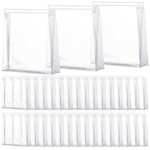 50 Pieces Mini Clear Makeup Bag Small Clear Zipper Pouch Travel Bag For😸